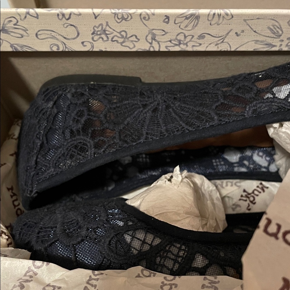 MUDD Navy Blue Lace Ballet Flats Size 6.5 NIB - Picture 11 of 11